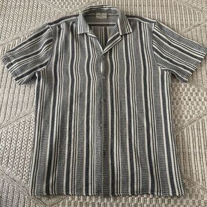 Striped Blue and White Men's Shirt